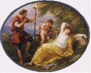 Angelica Kauffmann A Sleeping Nymph Watched by a Shepherd oil on canvas
